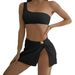 Fashionable High-Waisted Slit Bikini Skirt Three Piece Set For Women Sexy Hot Girl Personalized Swimwear_ecoleips.com