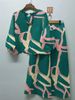 Women's Casual Fashion 2-Piece Set Suit Shirt And Wide-Leg Pants Regular Fit Summer Polyester_ecoleips.com