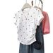 Women's Polka Dot T-Shirt Summer Short Sleeve Versatile Korean Style Top Casual Loose Fit round Neckline_ecoleips.com