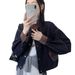 Retro Plaid Patchwork Denim For Women 2026 Spring And Autumn New Loose Casual Versatile Petite Jacket Top_ecoleips.com