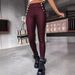 Women's Clothing High Waist Slim Leather Pencil Trousers _ecoleips.com