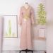 Women's Clothing Downstream Hot Selling Long Sleeved V Neck Hot Stamping Fashion Dress Middle East Arab Dubai Robe_ecoleips.com
