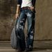 Women's Clothing plus size women's casual pants thin jeans wide leg pants long pants_ecoleips.com