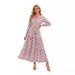 Independent Station Cross-Border European And American Women's Fashion 2026 Spring New Elegant V-Neck Bohemian Print_ecoleips.com