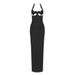 Women's Clothing Retro Style Black Long Dress Halter Neck Hollow Out Bandage Design Women's Sexy Spring Fashion_ecoleips.com