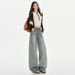2026 Wide-Leg Washed Denim Pants For Women, Slimming Straight-Leg, Cropped Full-Length & Extra-Long_ecoleips.com