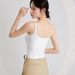 New Women's Slim Fit Camisole 2025 Spring Summer Padded Bra Adjustable Straps Beautiful Back Can Be Worn as Outerwear_ecoleips.com
