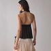 2026 New Hot-Selling Lace Trim For Women, Summer Pleated Ruffle Cropped Sweet And Spicy Style Halter Neck Tank Top_ecoleips.com
