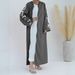 Muslim Dress Women Elegant Muslim Women's Robe With Bow Trim – Modest Islamic Dress For Prayer, Daily Wear & Special Occasions_ecoleips.com