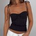 Women's Sexy Polka Dot Print Strapless Off-Shoulder Camisole Top European American Style Print Design Camisole_ecoleips.com