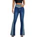 High Waist Slim Fit Jeans For Women Casual Fashion Spring Summer New Trend Splicing Contrasting Colors Office Lady Jeans_ecoleips.com