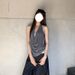 Purely Alluring Women's Camisole 2025 New Summer Outerwear Chic Korean Style Gray Two-Piece Sleeveless Top_ecoleips.com
