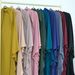 Women's Clothing Modest Abaya Dress Solid Color Premium Solid Color Hijab Scarf – Modest Oversized Head Wrap For Muslim Women (100% Polyester)_ecoleips.com