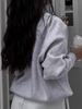 Women's Casual Loose Collar Sweatshirt European American Style Fall Winter New Arrival For Independent Websites_ecoleips.com