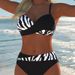 Women's Two Piece Crossover Bikini Set Swimsuit Fashion Trend Summer 2026 New_ecoleips.com