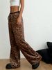 2026 Autumn New Leopard Print Velvet Wide-leg Pants For Women, Elastic Drawstring Waist Drape Cool Sa Spice Girl Style Trousers_ecoleips.com