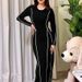 AC582 Fashion 2025 Autumn Style Street Trend Women's Pullover Round Neck Dress Factory Wholesale_ecoleips.com