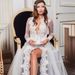 Women's Clothing Summer White See Through Deep V Mesh Skirt_ecoleips.com