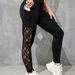 Women's Clothing Women's Solid Color Lace Yoga Pants Quick Drying Sports Fashionable Gym Trousers For Formal & Casual_ecoleips.com
