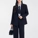 girl Commuting Workplace Casual Formal College Student Interview Professional Workwear Teacher Qualification M-shaped Button_ecoleips.com