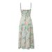 French-style Floral Print Camisole For Women, 2023 Summer New Style, European And American Sexy Strapless Tie-up Slit_ecoleips.com