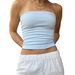 New Spring/Summer Slim-Fit Printed Tank Cross-Border E-commerce, Sexy Strapless Tube Top For Both Inner And Outer Wear_ecoleips.com