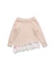 Loose Versatile Lace Splicing Knitted Sweater_ecoleips.com