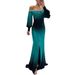 Women's Clothing Style Contrast Color Rendering Dress Autumn Women's High End Slim Waist Long Sleeve Dress Women_ecoleips.com