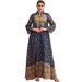 Muslim Women's Robe Embroidered Printed Long Arab Casual Dress Abaya_ecoleips.com