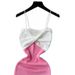 Women's Red White Color Block Spaghetti Strap V-Neck Twist Sundress Stretchy Ribbed Knit Bodycon Mini Dress Summer Party Dress_ecoleips.com