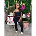 Women's Clothing Women's Ribbed U Neck Short Sleeve Two Piece Set Elastic Sports Casual Summer For Formal & Casual For Women_ecoleips.com