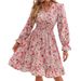 "Bohemian Floral Patchwork Dress – Long Sleeve Boho Chic Maxi Dress For Women, Perfect For Spring & Summer"_ecoleips.com