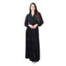 Muslim Dress Women's Clothing Elegant Velvet Burnout Chiffon Evening Gown With Rhinestone Embellishments - Modest Muslim Banquet Dress_ecoleips.com