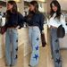 Women's Casual Straight Leg Jeans Five-Pointed Star Design Fashion Denim 2026 European And American Style Loose Fit_ecoleips.com