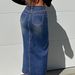 Women's Clothing Slit High Waisted Stretch Denim Skirt_ecoleips.com