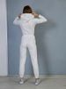 K Sportswear Leisure Women's Clothing Hooded Drawstring Cuffed Jumpsuit Overall Set_ecoleips.com