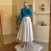Women's Clothing Spring New Fashion Long Sleeved Waist Shirt Big Swing Skirt Casual Suit_ecoleips.com