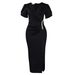 Elegant V-Neck Long Evening Dress With Rhinestone Detail - African-Inspired Formal Gown For Women, High Waist Bodycon Dress For Parties_ecoleips.com