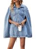 Women's Clothing Fashion Irregular Loose Versatile Denim Jacket_ecoleips.com