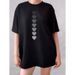 Foreign Trade Independent Station European And American Loose Mid-Length Short Sleeve Gradient Heart_ecoleips.com