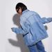 Factory Direct 2025 New European And American Cross-Border Light Blue Washed Denim For Women Casual Loose Jacket Top_ecoleips.com