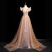 Women's Clothing High End Annual Meeting Sequined V Neck Wedding Dress Host Beautiful Voice Solo Vocal Art Examination_ecoleips.com