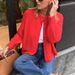 K New Women's Street Fashion Casual Solid Color Knitted Cardigan Round Neck Long Sleeve Sweater_ecoleips.com