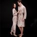 Women's Clothing Silk Ice Silk Pajamas Summer Three Piece Suit Long Sleeved Men's Nightgown Bathrobe Home Clothes_ecoleips.com