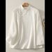 Renzhu Retro Shirt Women's Autumn Linen Shirt With Zen-Inspired Design, New Chinese Style With Standing Collar, Diagon_ecoleips.com