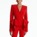 Women's Clothing In Stock Designer New Lotus Leaf Hem Slim Fit Jacket Flared Trousers Suit Two Piece Suit_ecoleips.com