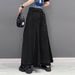 American Street Style Pleated Washed Color-Block Jeans For Women, Autumn New Loose Fashionable Casual Wide-Leg Pants_ecoleips.com