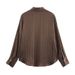 Women's Fashion Casual Striped Satin Textured Shirt Pants Set Spring And Summer_ecoleips.com