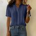 2026 European And American Summer Cross-Border Women's Clothing Independent Station Casual Cotton-Linen Turn-Down_ecoleips.com