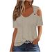 2025 Foreign Trade New European And American Style Casual Short Sleeve Women's T-Shirt Top_ecoleips.com